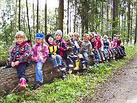 Kindergartenalltag einmal im Wald verlegt